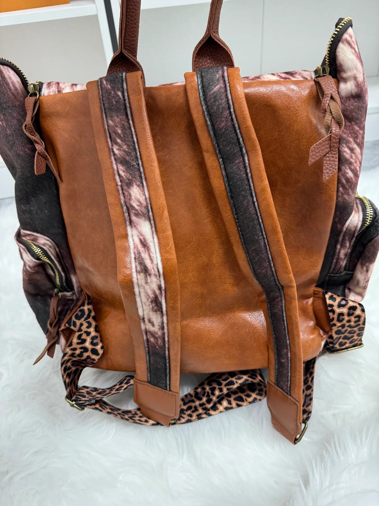 Cow Backpack Purse