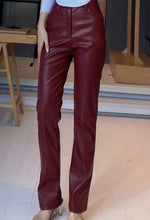 Load image into Gallery viewer, PU Leather Wide-leg Pants
