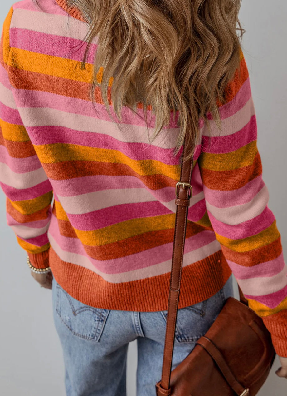 Stripe Color Block Sweater