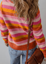 Load image into Gallery viewer, Stripe Color Block Sweater
