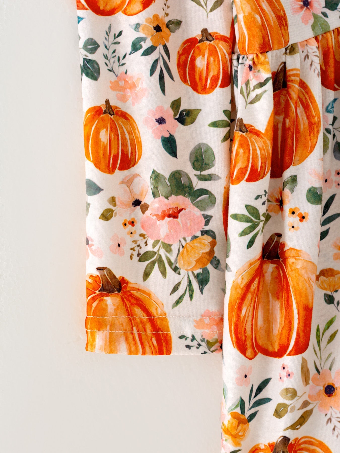 Girls FALL Pumpkin Print Long Sleeve Dress Rylee Faith Designs