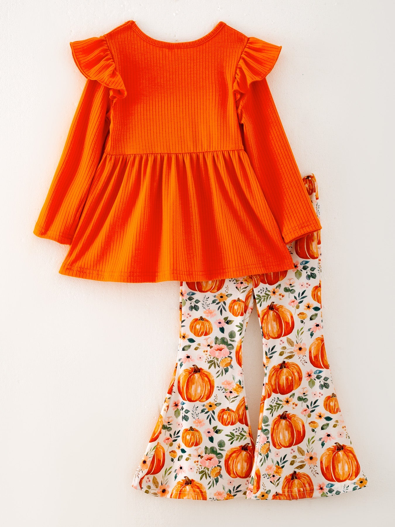 Girls Fall Pumpkin Print Set Rylee Faith Designs