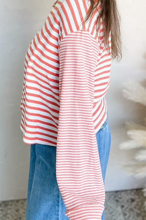 PINK STRIPED TOP **SHIPPING EXPECTED TO BEGIN ON DATE 8/11**
