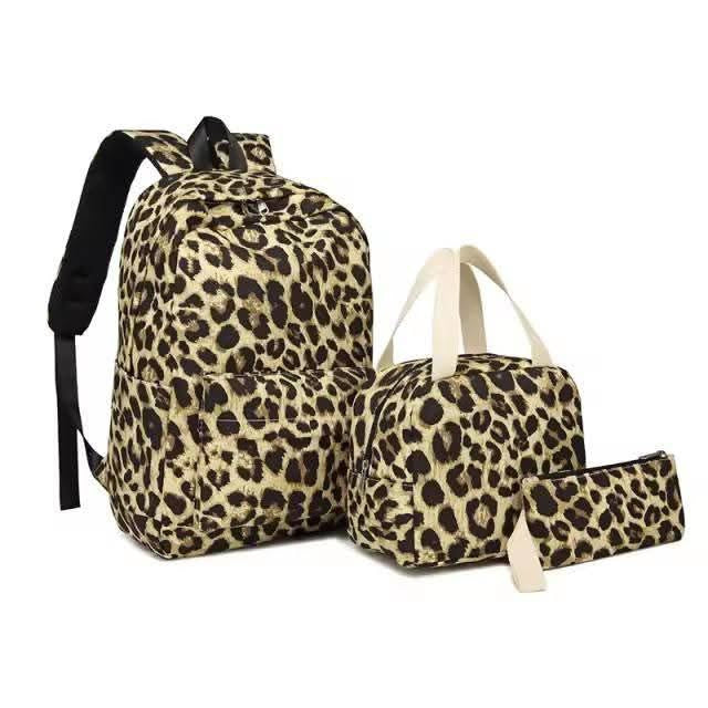 Leopard Backpack Set