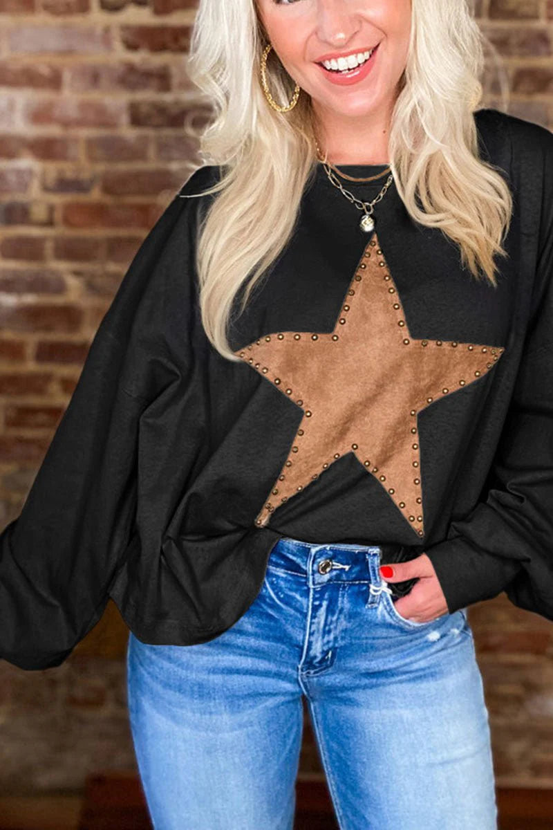 WISH UPON A STAR BLACK TOP **SHIPPING EXPECTED TO BEGIN ON DATE 9/17**