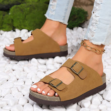 Load image into Gallery viewer, RTS: Buckle and Suede Sandal
