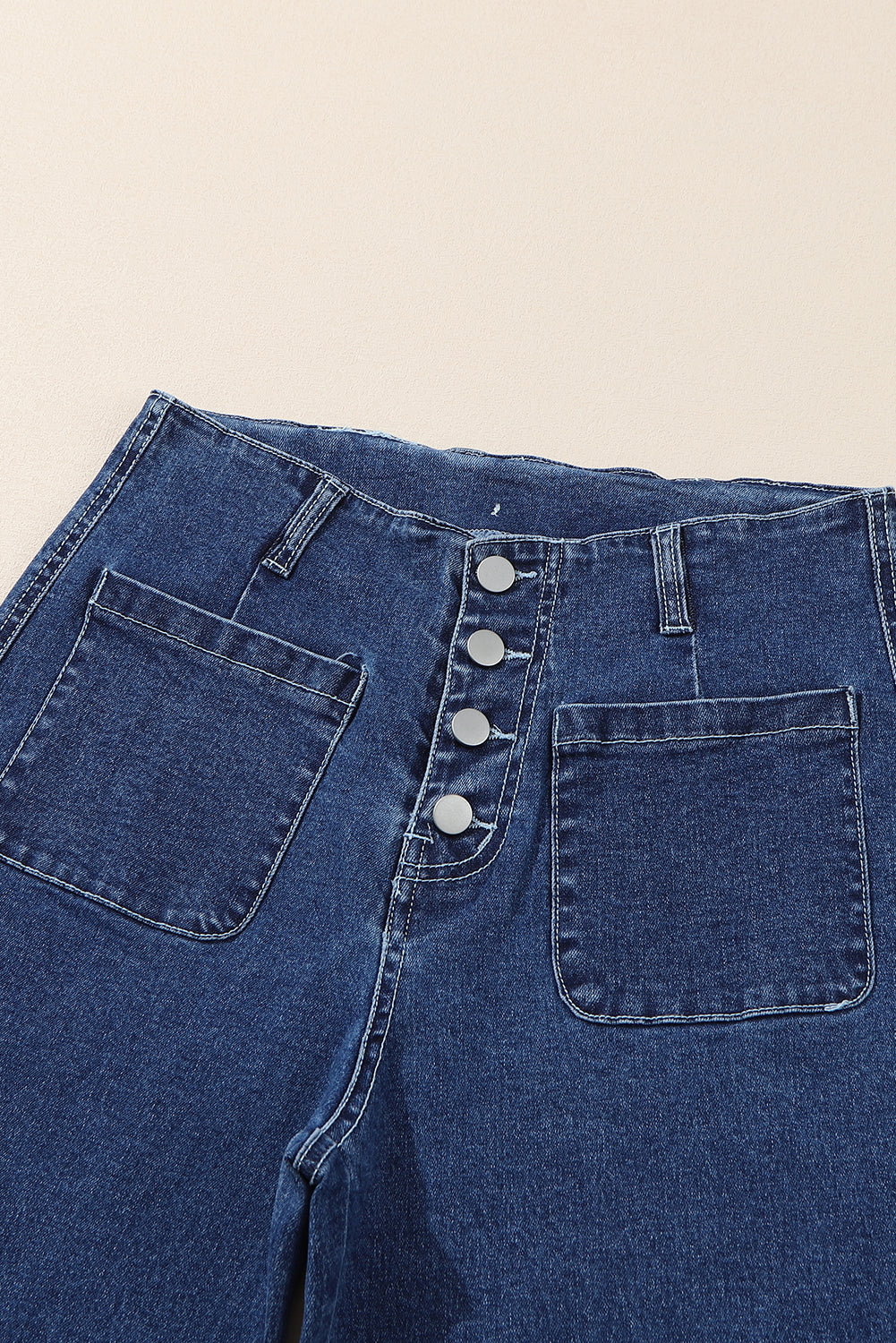 Mckinley Wide Leg Cropped Jeans Threaded Pear