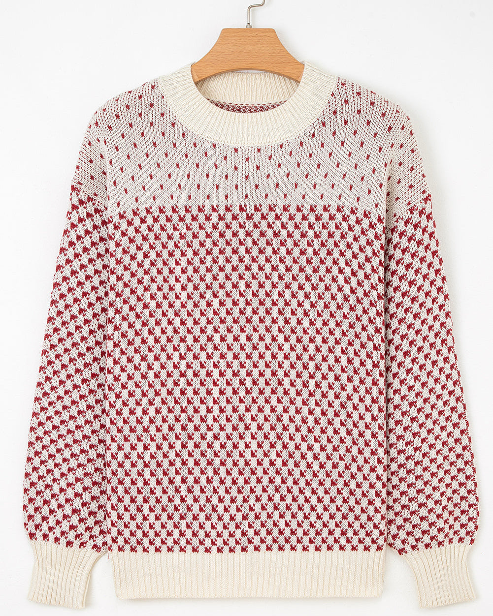 Judith Sleeve Knit Sweater - Red Indie & Co.