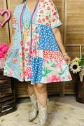 Floral Patchwork Dress