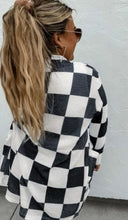 Load image into Gallery viewer, Checkered Waffle Open Front Cardigan
