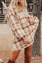 Load image into Gallery viewer, BROWN PLAID BABYDOLL DRESS **SHIPPING EXPECTED TO BEGIN ON DATE 11/20**
