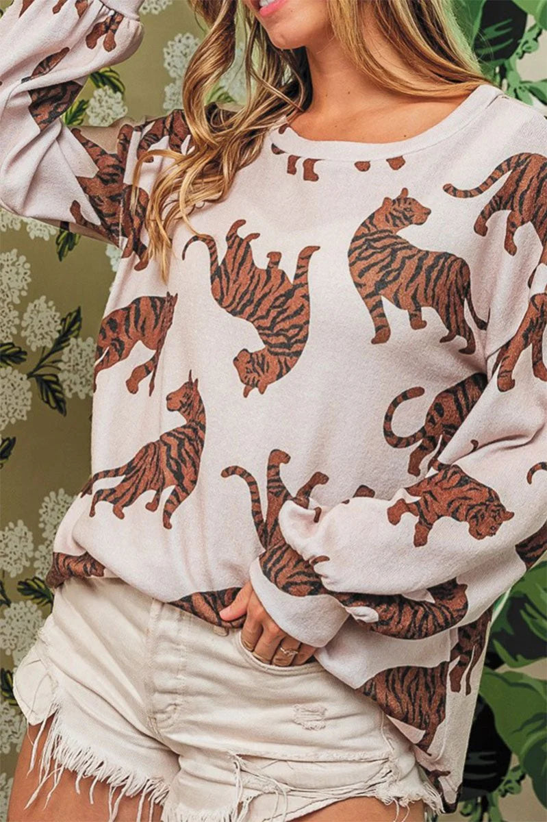 ON THE PROWL WHITE TIGER SWEATSHIRT **SHIPPING EXPECTED TO BEGIN ON DATE 9/10**