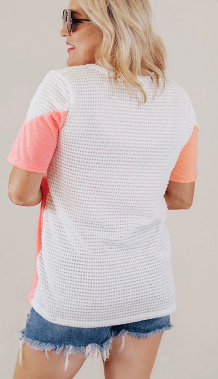 Plus Size Waffle Knit Top