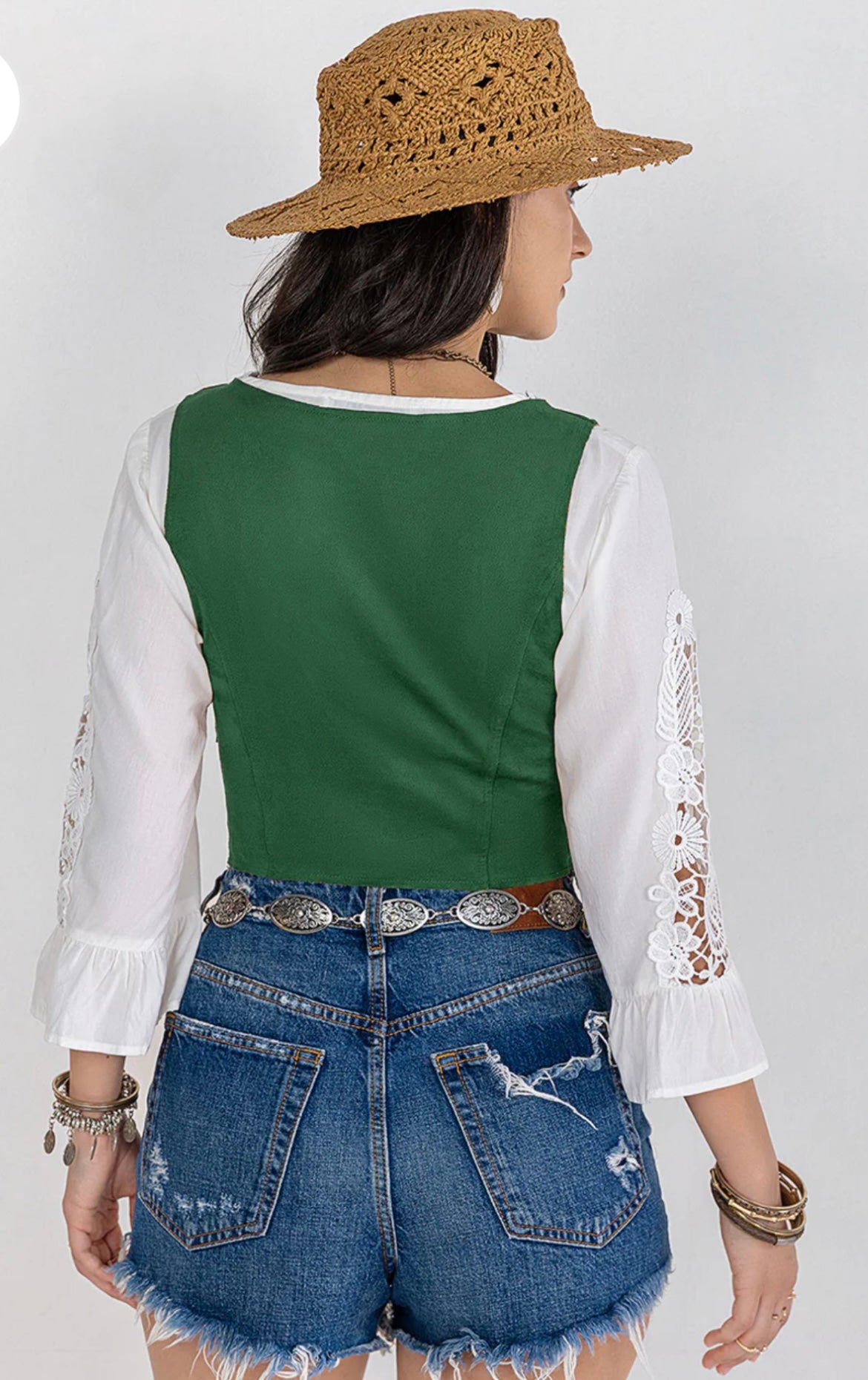 Fringe Lace-Up Wide Strap Tank
