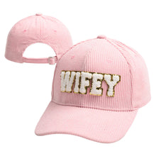 Load image into Gallery viewer, Wifey Corduroy Baseball Caps
