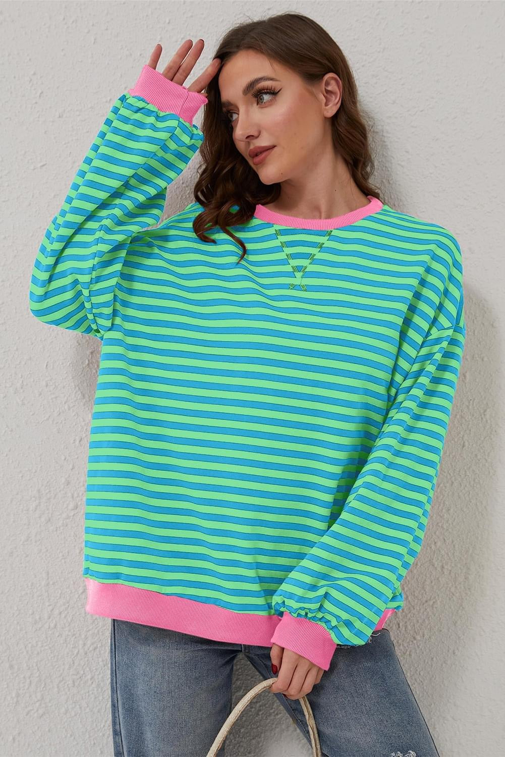 Striped Long Sleeve Pullover