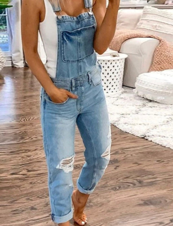 Denim Roped Overalls