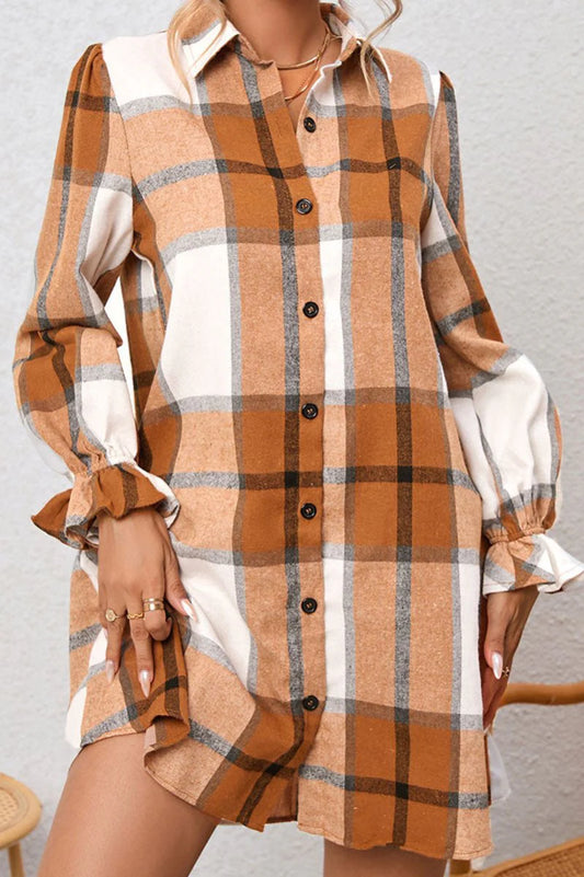 Orange Plaid Dress Wholesale accessory market