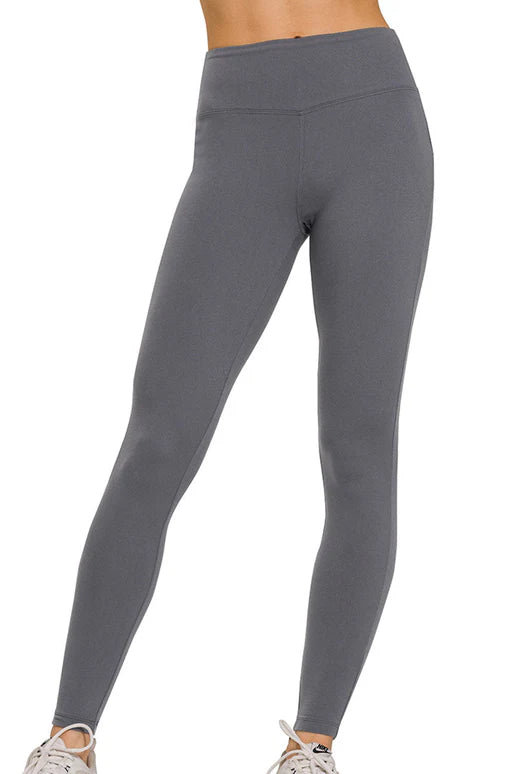 Gym Ash Gray Zenana Leggings