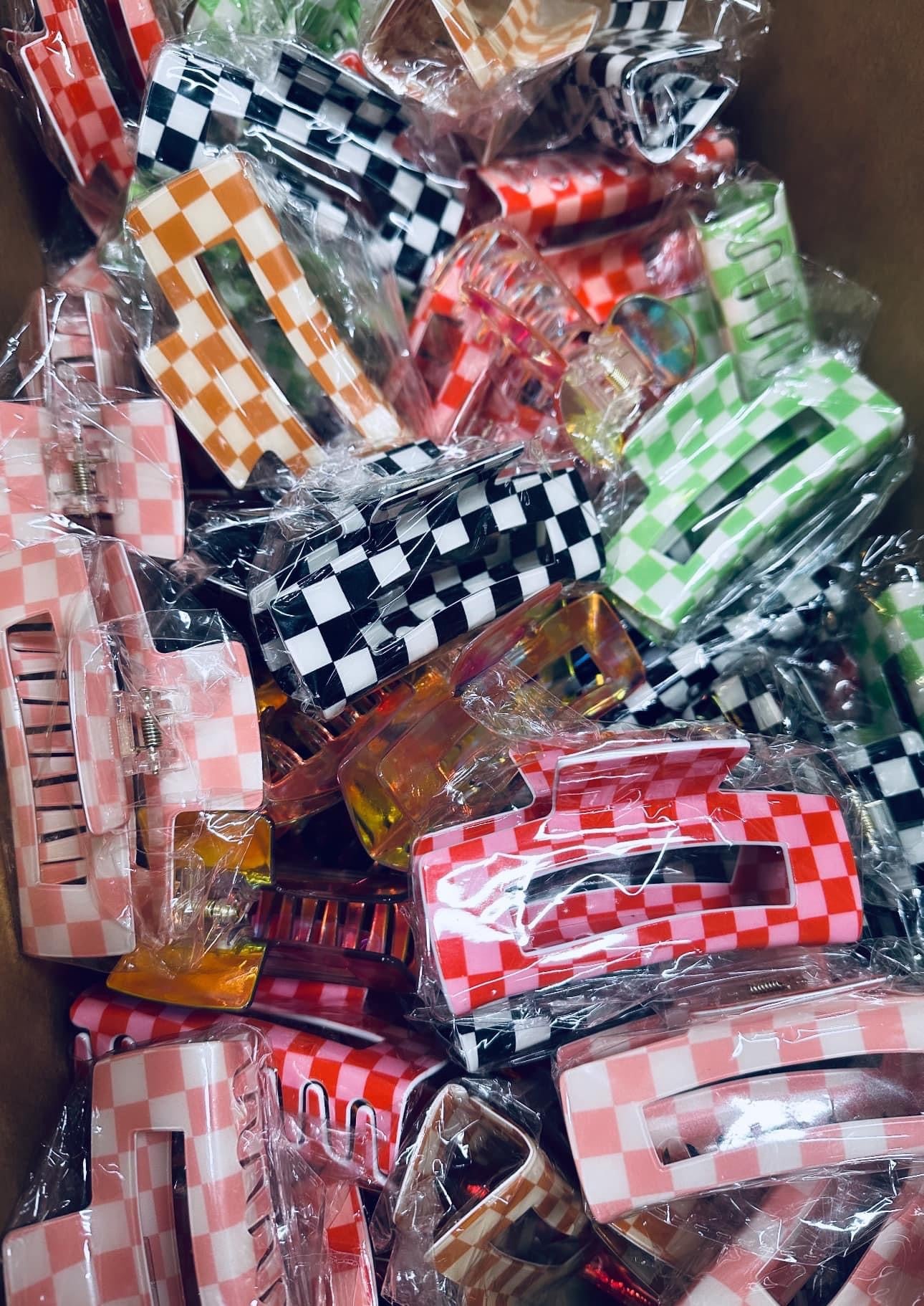 Checkered Claw Clips
