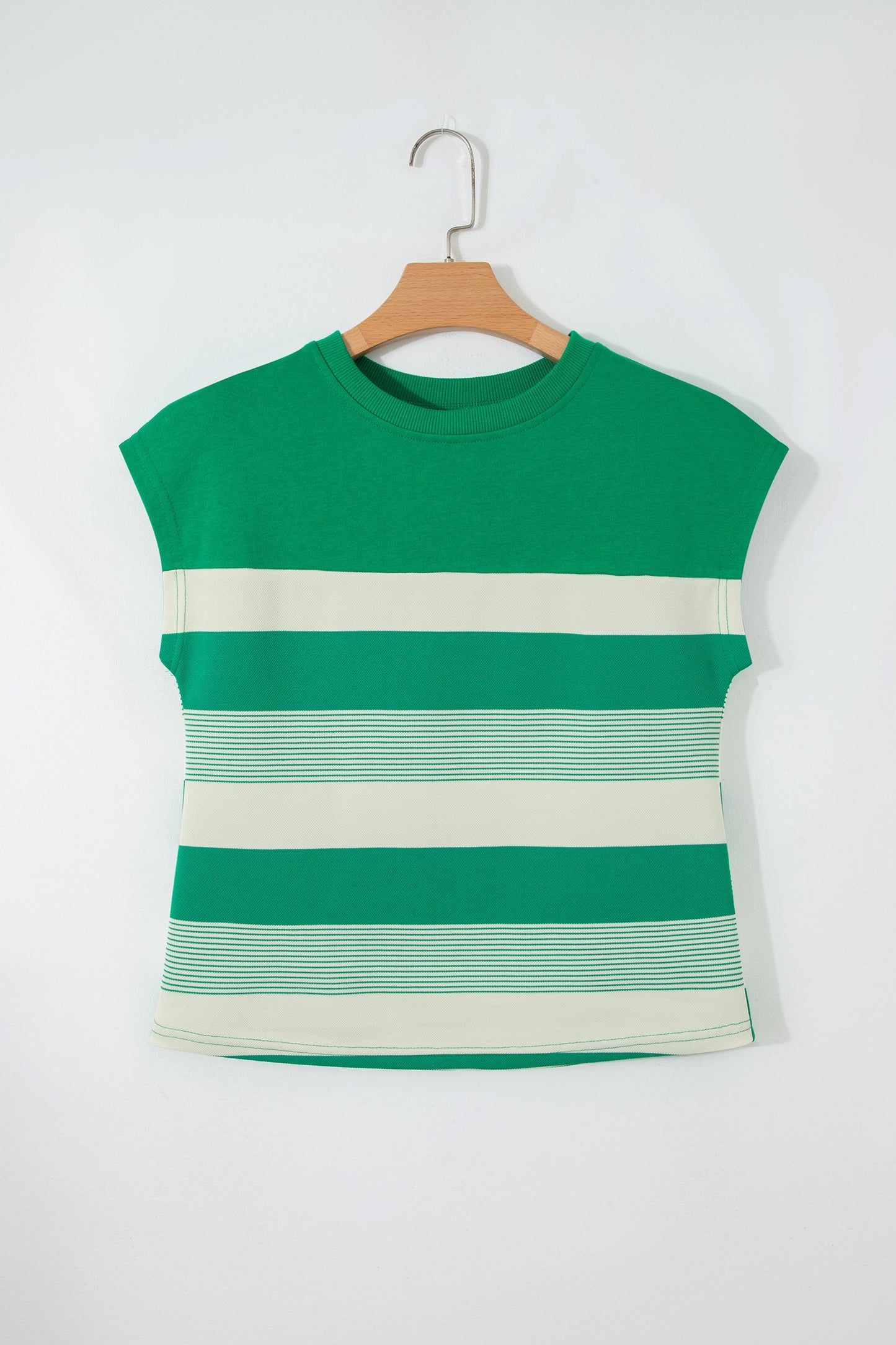 Galilea Cap Sleeve T Shirt Threaded Pear