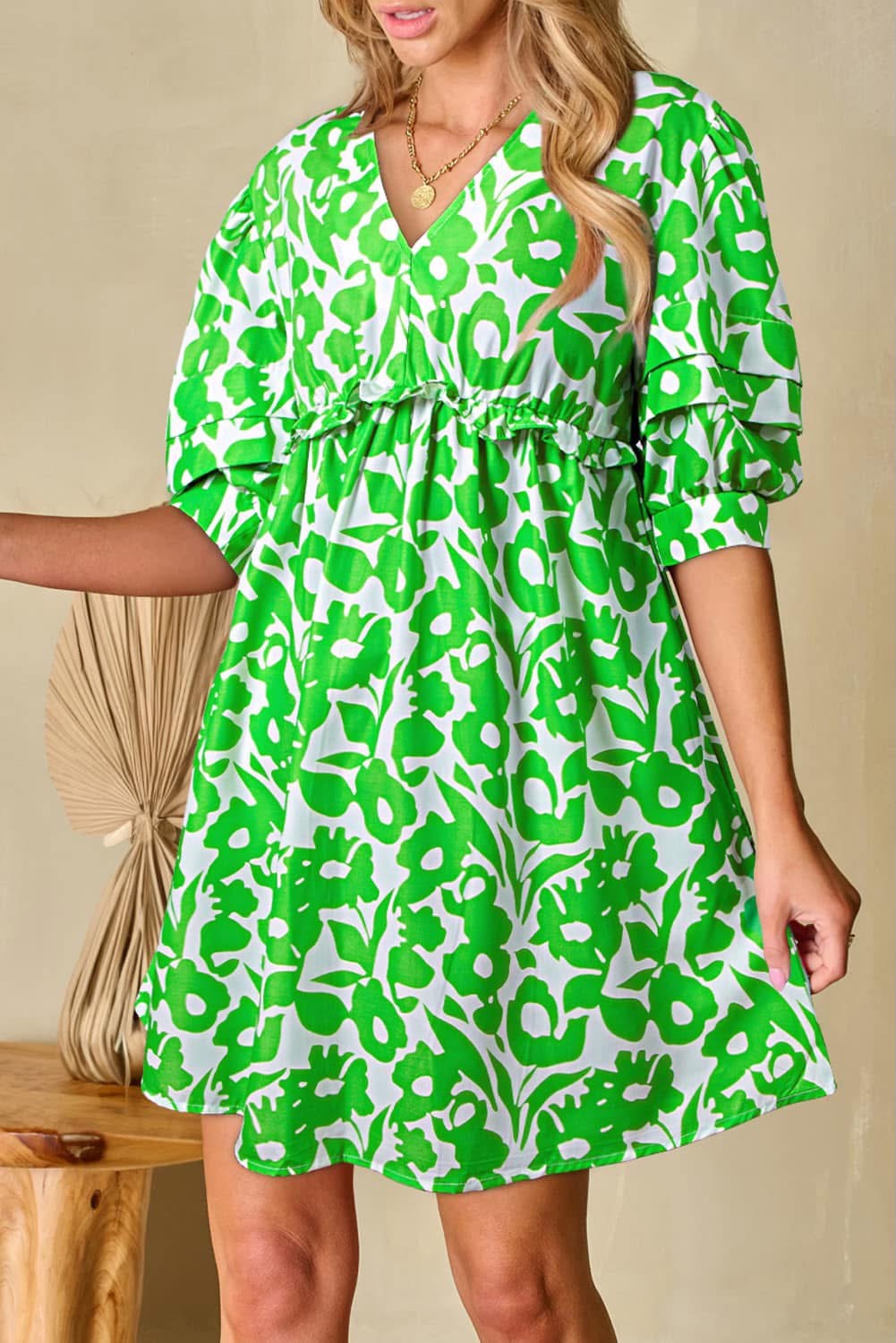 Green Floral Dress