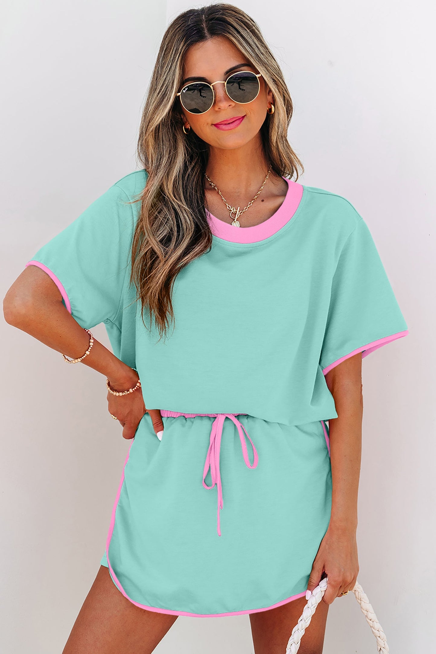 Hunter Drop Shoulder T Shirt Threaded Pear