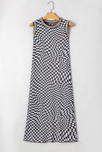 Load image into Gallery viewer, Multicolour Leopard Checkered Reversible Sleeveless Dress
