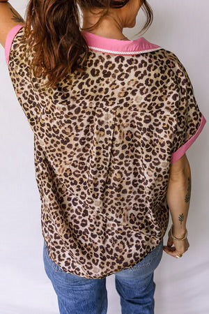 WILD SUMMER DAYS CONTRAST TRIM BUTTON UP SHIRT