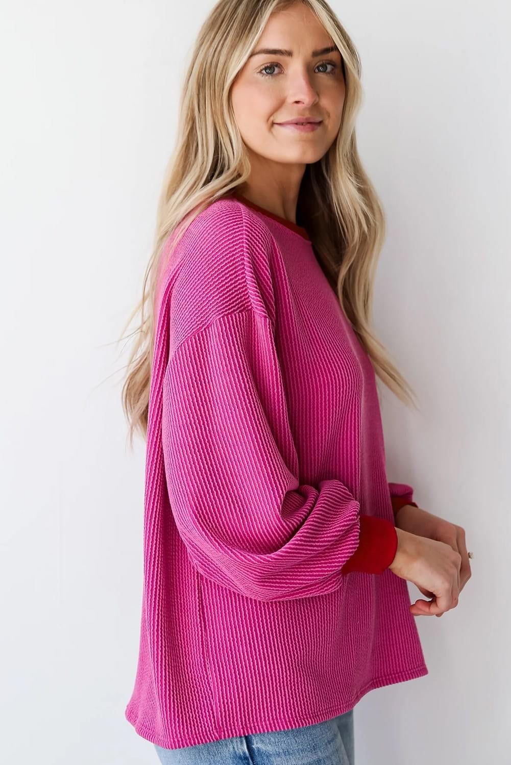Bright Pink Corded top