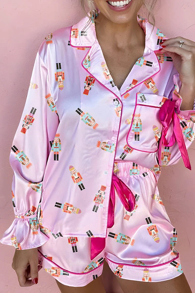 SUITE DREAMS PINK BUTTON TOP AND SHORTS PAJAMA SET **SHIPPING EXPECTED TO BEGIN ON DATE 9/03**