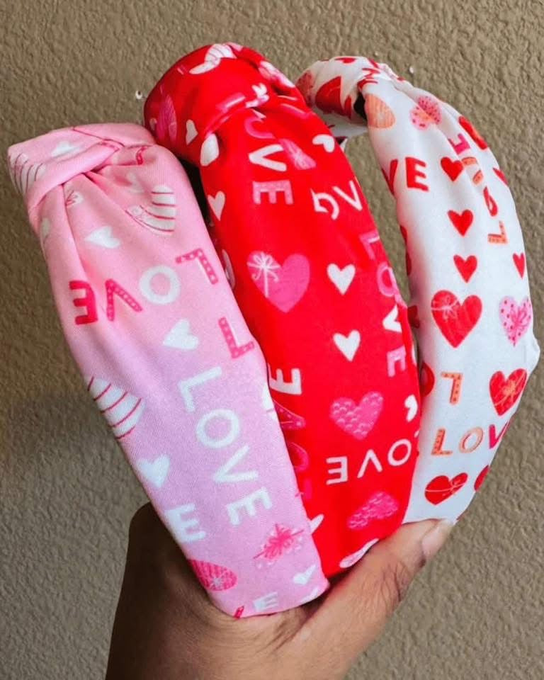 Valentine Headband set of 3
