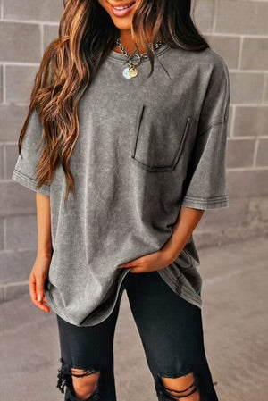 CASUAL STYLE PHILIPPINE GRAY MINERAL WASH VINTAGE TEE **SHIPPING EXPECTED TO BEGIN ON DATE 3/27**