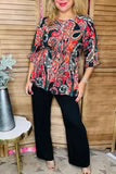 Western Paisley Plus Top