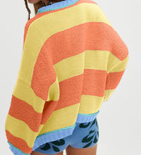 Load image into Gallery viewer, Contrasting Trim Round Neck Oversize Sweater
