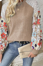 Load image into Gallery viewer, Floral Patchwork Ribbed Blouse
