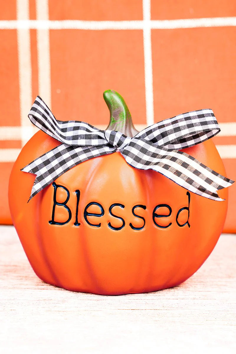 Blessed Orange Resin Pumpkin