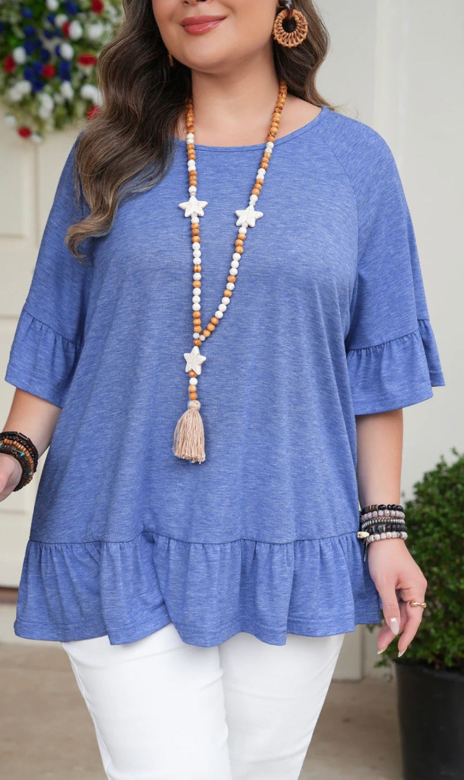 Ruffled Plus Blouse