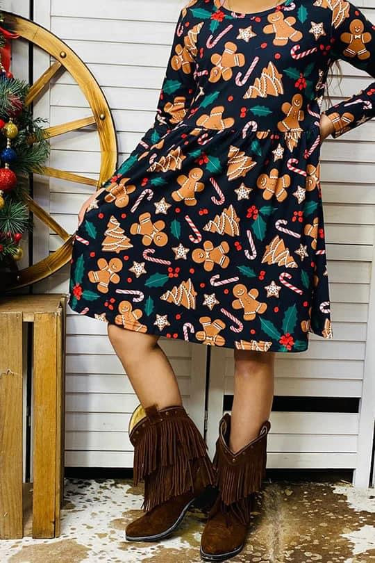 Christmas Pattern Print Dress