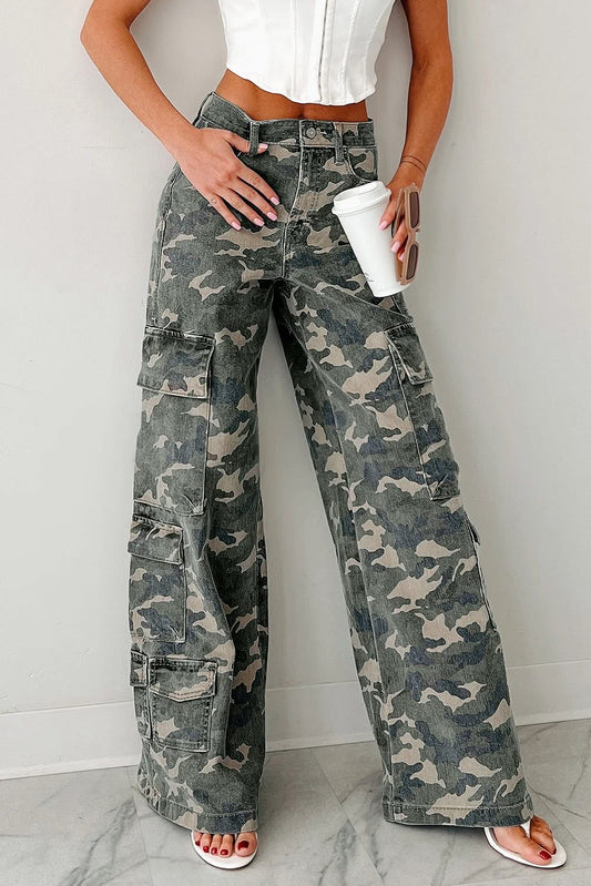 Green Camo Cargo Pants