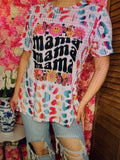 Mama Floral leopard Top