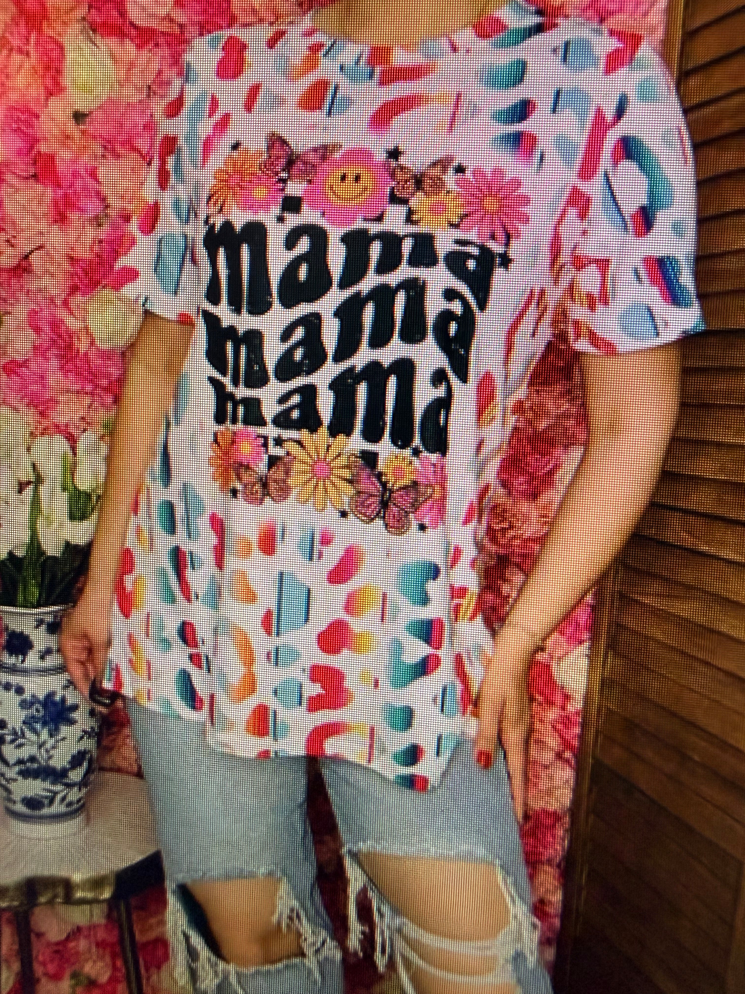 Mama Floral leopard Top
