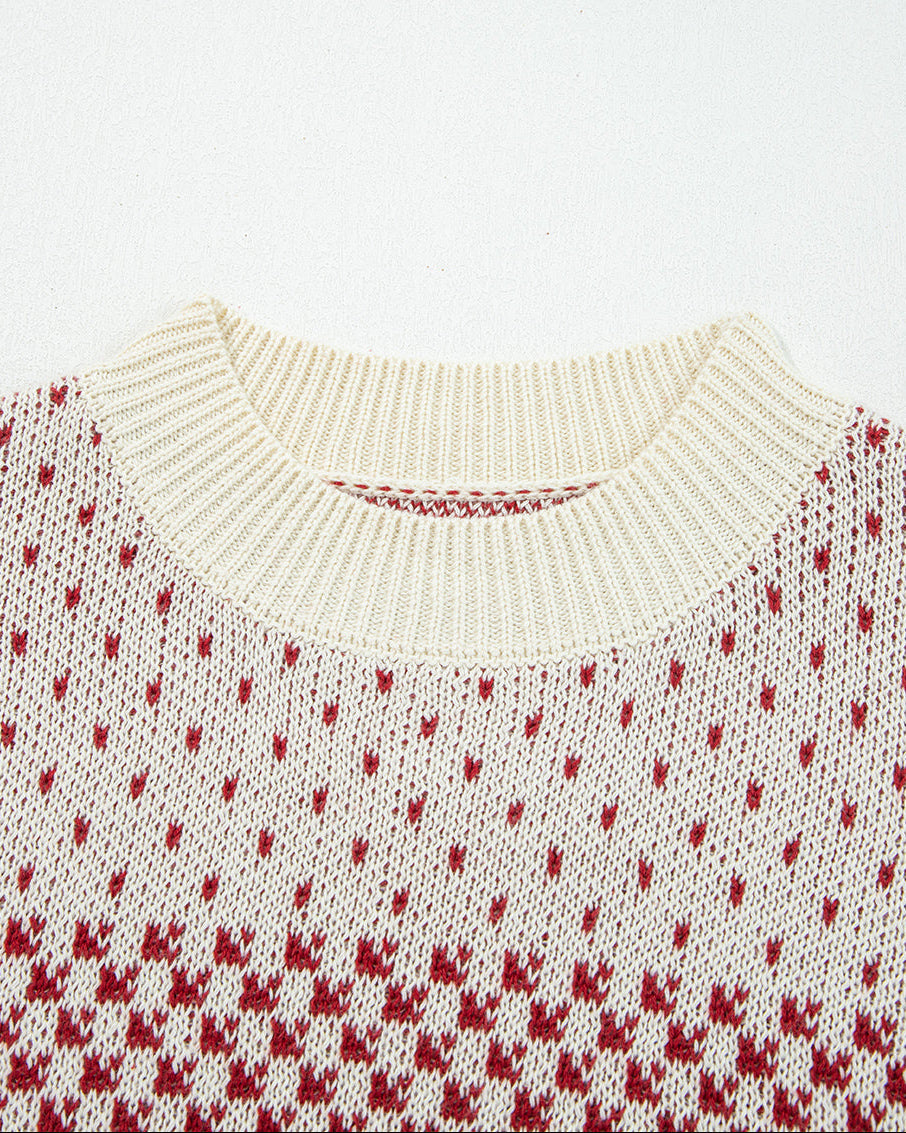 Judith Sleeve Knit Sweater - Red Indie & Co.