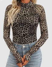 Load image into Gallery viewer, Floral Mock Neck Long Sleeve Top
