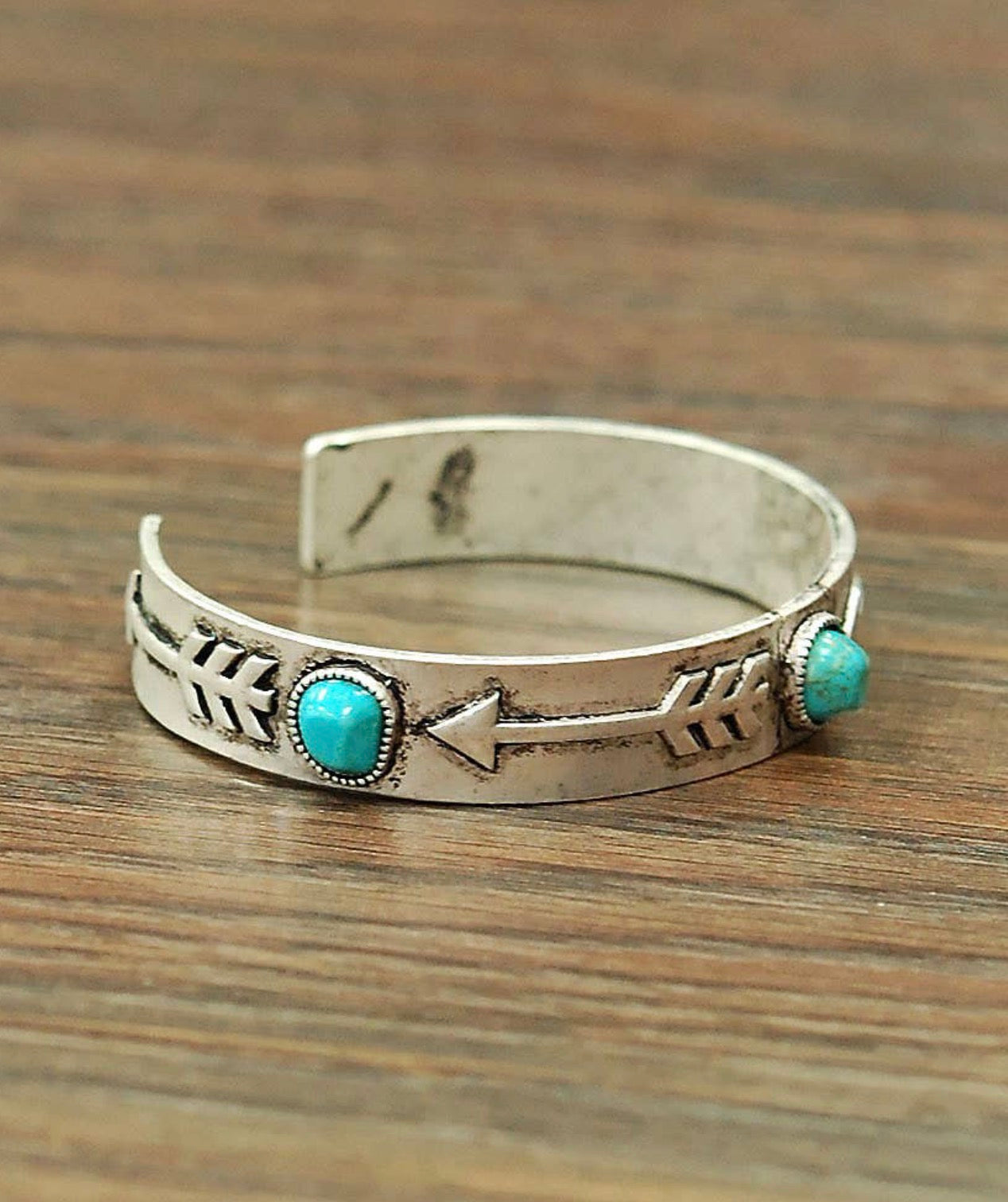 Faux Turquoise Arrow Cuff