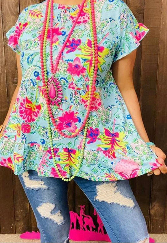 Paisley &Floral Print Lady charmonline