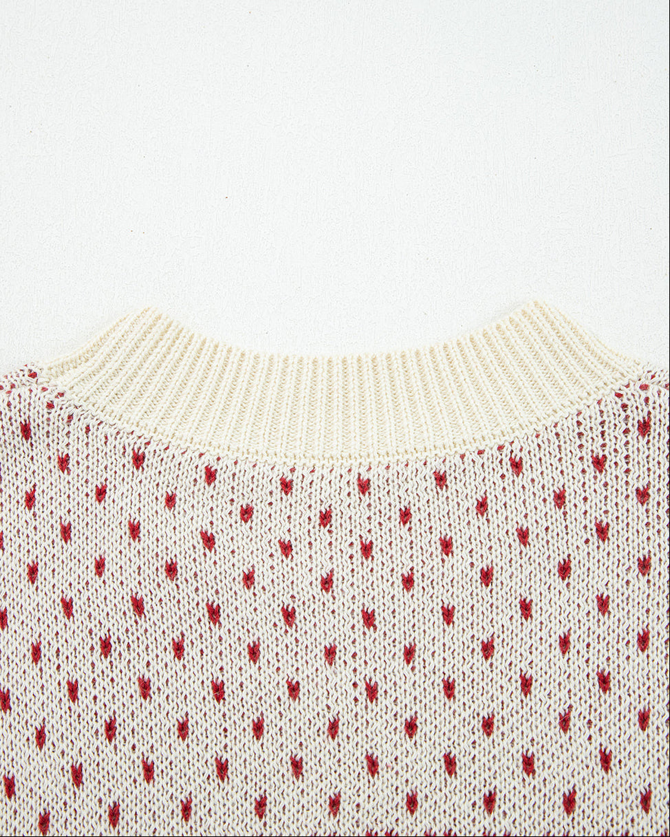 Judith Sleeve Knit Sweater - Red Indie & Co.