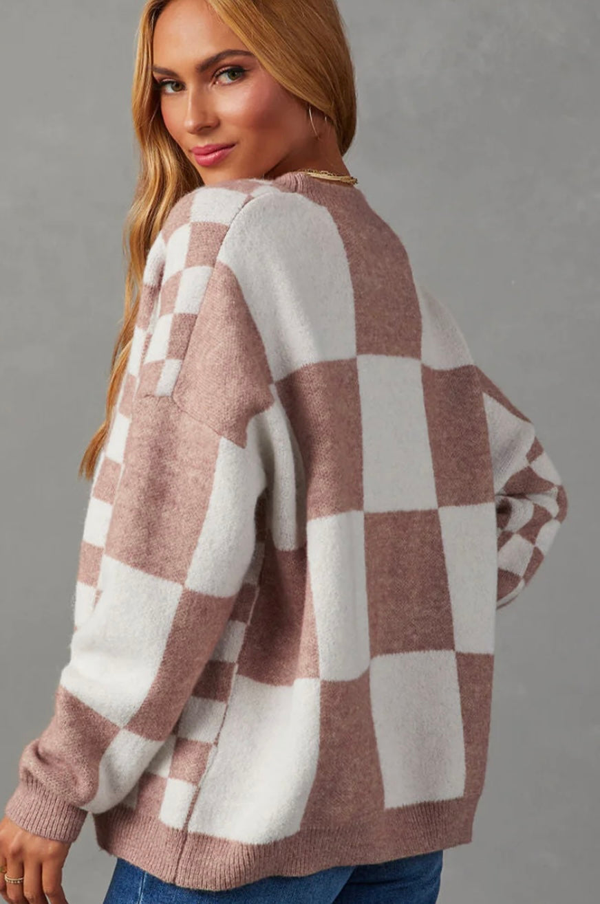 Remy Checker Cardi