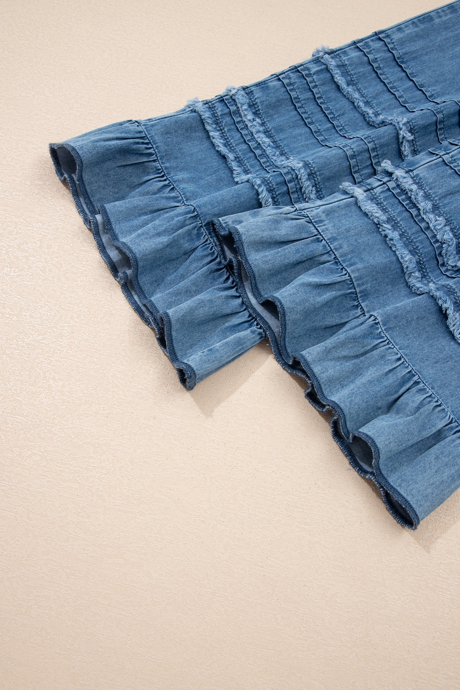 Taytum Wide Leg Chambray Pants Threaded Pear