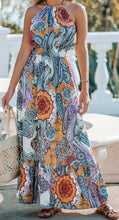 Load image into Gallery viewer, Printed Halter Neck Maxi Dress
